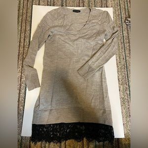 Club Monaco Wool Grey/Gray Sweater Dress